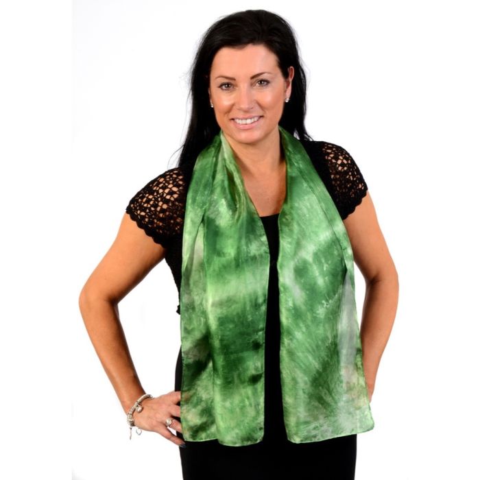 Hand dyed large popular silk scarf