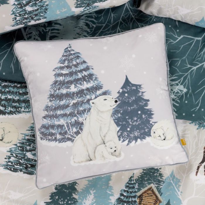 Owl Barn Gifts Polar Bear Scene Cushion