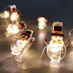 Snowman Peg Lights