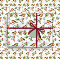 Wintery Robins Wrap & Gift Tags