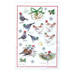 Five Gold RIngs Tea Towel