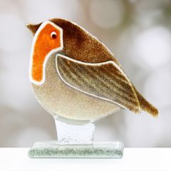 Robin Glass Ornament