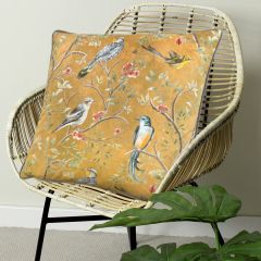 Gold Oriental Chinoiserie Cushion