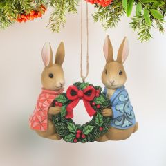 Peter Rabbit with Flopsy Wreath Ornament