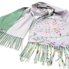 Wild Garden Border Pashmina