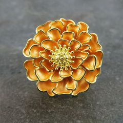 Marigold Flower Brooch