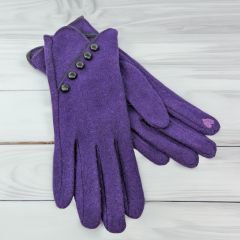 Purple Button Gloves