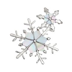 Mother of Pearl Snowflake Brooch