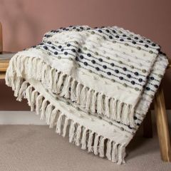 Dhadit Stripe Throw Grey