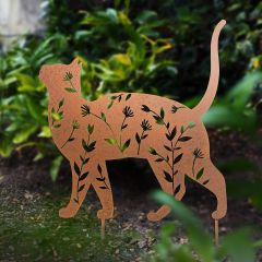 Stretching Cat Garden Stake