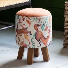 Leaping Into The Fauna Footstool