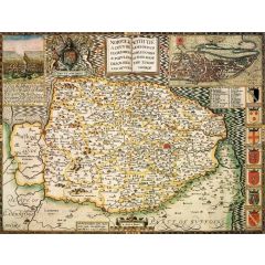 1610 Historical Map of Norfolk 1000-piece Jigsaw Puzzle