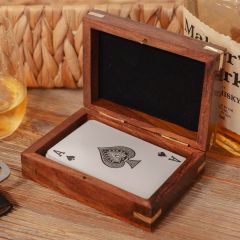 Playing Cards in Wooden box