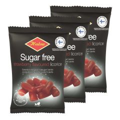 3-pack Sugar-Free Strawberry Liquorice