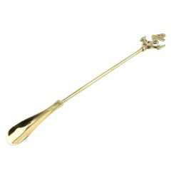 Brass Shoe Horn with Anchor