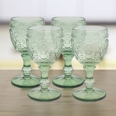 Green Wine Glass Set of 4