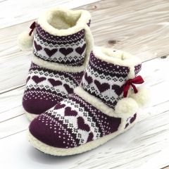 Heart Knitted Bootees