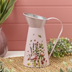 Floral Metal Decorative Jug