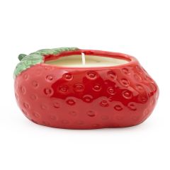 Ceramic Strawberry Candle