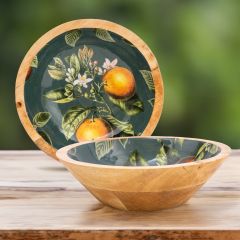 Orange Blossom Geen Mango Wood Dish