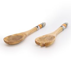 Orange Blossom Mango Wood Salad Servers