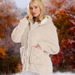 Cream Fleece Cardigan