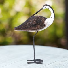 Rustic Wood Avocet Bird