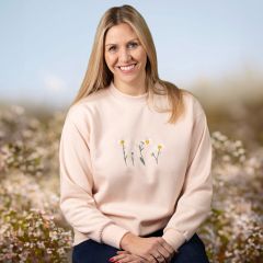 Peach Daisy Sweatshirt