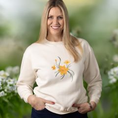 Embroidered Daffodil Jersey Top